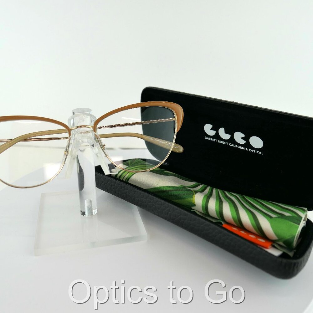 GARRETT LEIGHT VISTA 53-17-143  GOLD-CARAMEL LAMINATE CATEYE